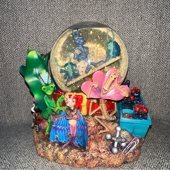 Disney Pixar A Bugs Life Snow Globe Music Box Waterglobe Retired Rare Vintage - Picture 4 of 17